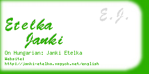 etelka janki business card